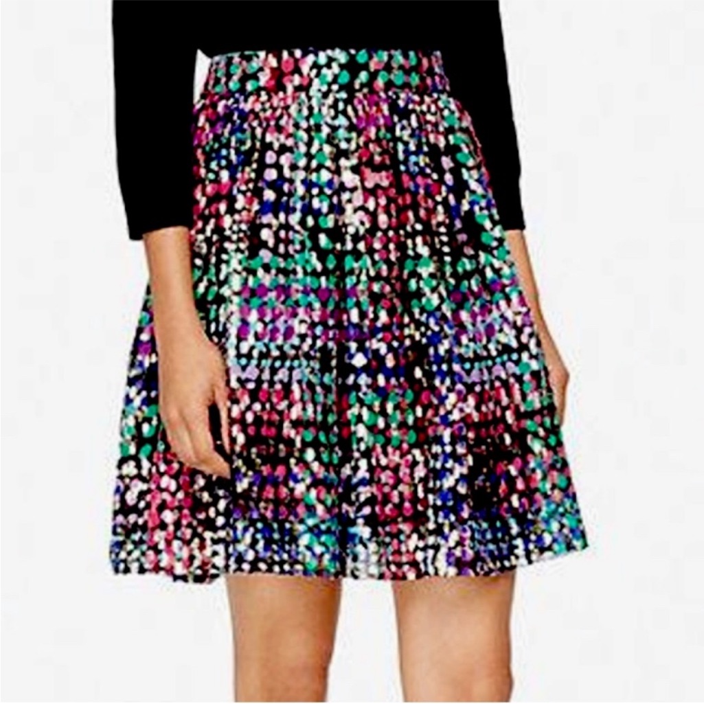 Kate Spade Make Magic Metallic Multi Color Confetti Skirt - Size 6